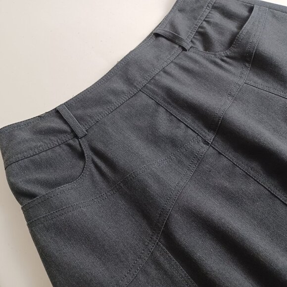 Conrad C Portion Petite A-line Flare Midi Skirt - Picture 4 of 16